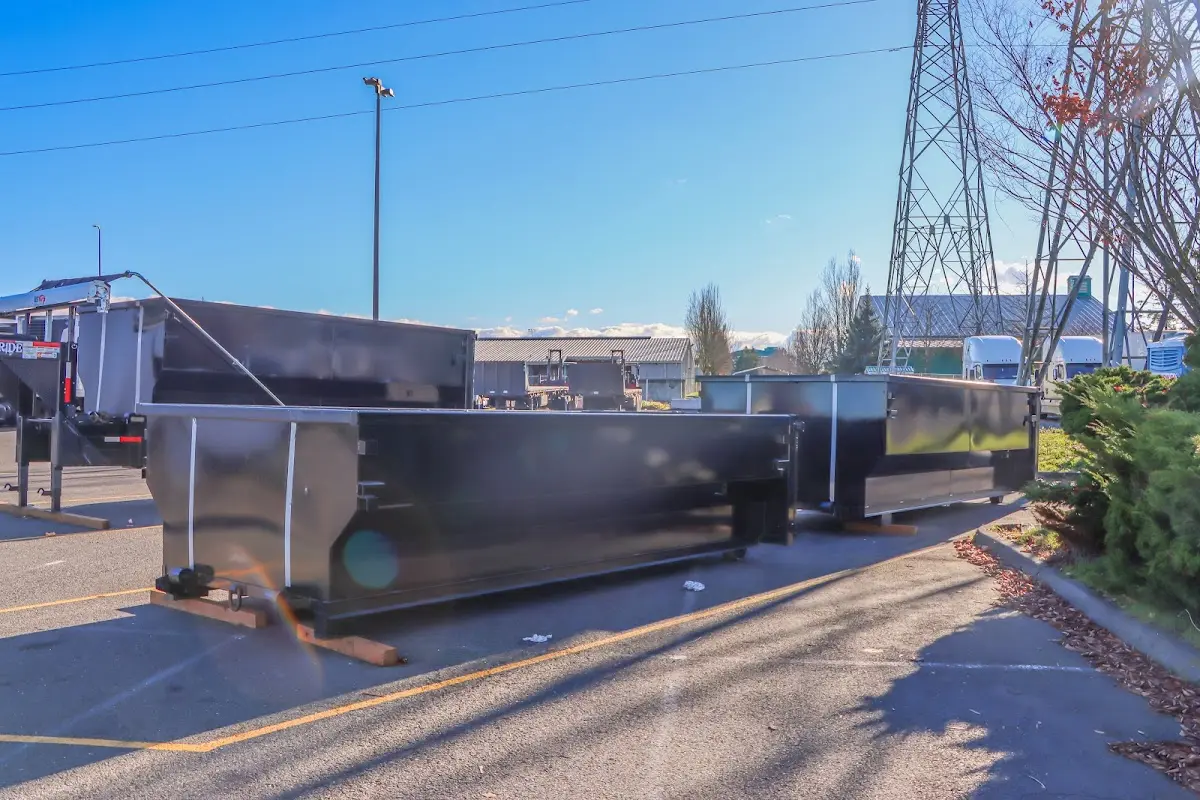 Roll-off dumpster ready for waste disposal at job site for Estate Cleanout Dumpster Rental in Crestline